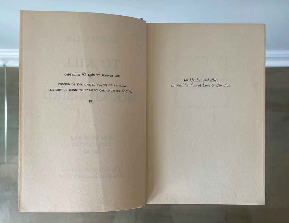 To Kill A Mockingbird by Harper Lee 1960 HC J.B. Lippincott Rare "W" Printing - Image 2 of 4