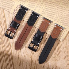 Genuine Leather Wrist Band Strap For Apple Watch iWatch 10 9 8 7 6 5 4 SE 3 2 1
