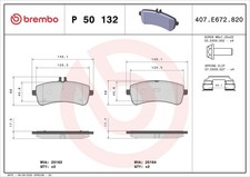 BREMBO Bremsbelagsatz Scheibenbremse PRIME P 50 132 für MERCEDES AMG SL GT R231 BREMBO Bremsbelagsatz Scheibenbremse PRIME P 50 132 für MERCEDES AMG SL GT R231
