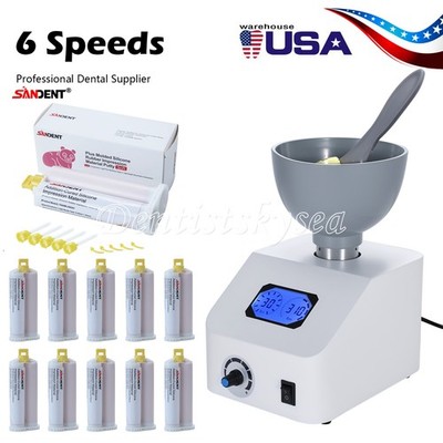 Dental Alginate Mixer Gypsum Blender Impression Material Light Body 2 Cartridge
