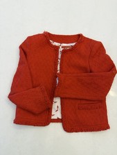 Alice Olivia women S Red / Red-orange Textured Crop Lined Jacket
