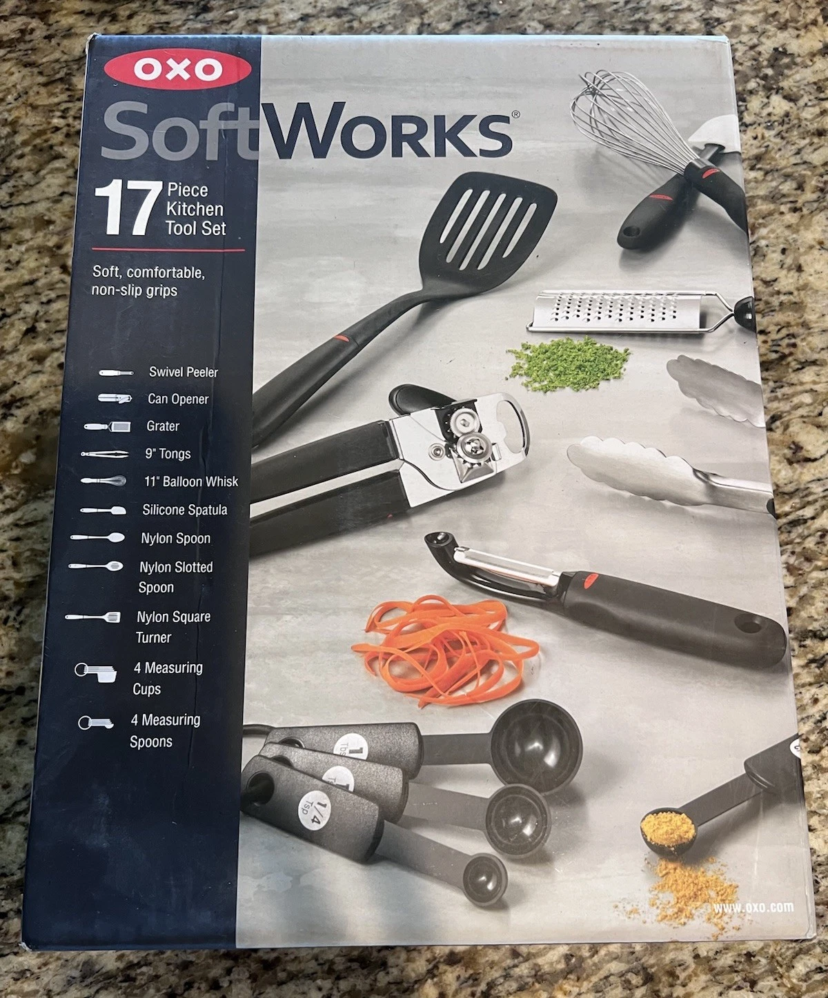 OXO SoftWorks 17 Piece Kitchen Tool Set Nylon Tool Comfortable Handles NIB