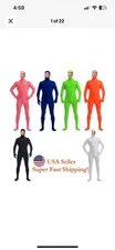 DH Zentai Suit Men's Woman’s Spandex Halloween Full Body Open Face Costume