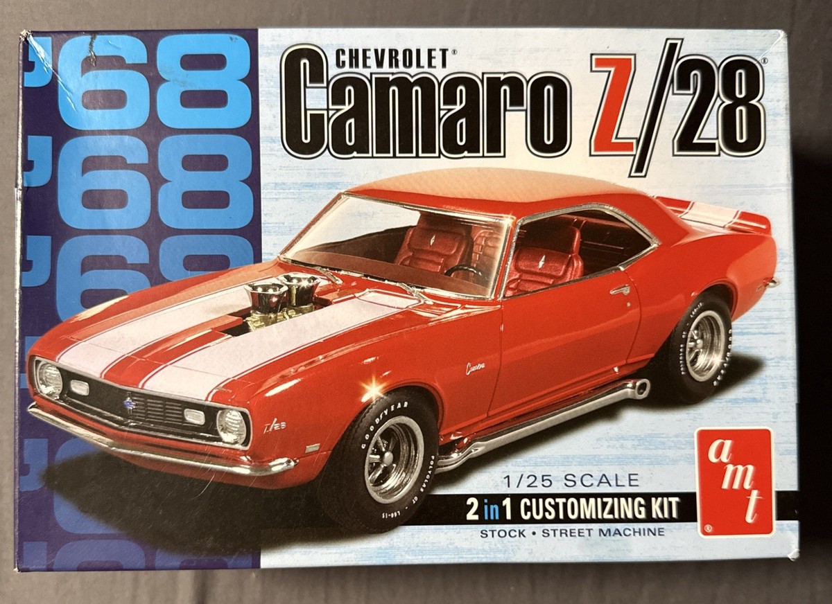 AMT 1968 Chevy Camaro Z28 2 In 1 1:25 Scale Model Car Kit 868 | #3901182062 - Foto 8