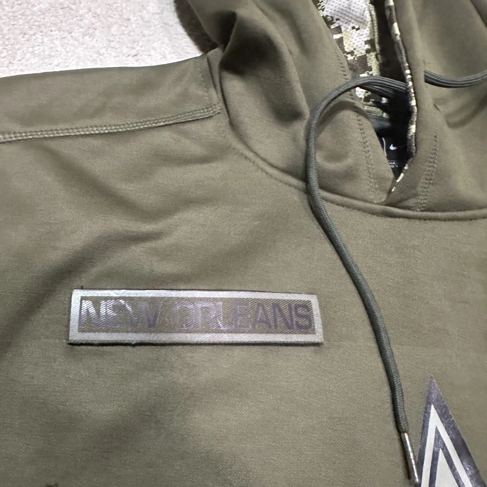 New Orleans Saints Salute to Service Hoodie Sweatshirt Mens Large Green Nike - Image 3 of 4