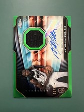 2023-24 Topps Chrome OTE Nathan Missia-Dio Green Auto Jersey Patch SP /75