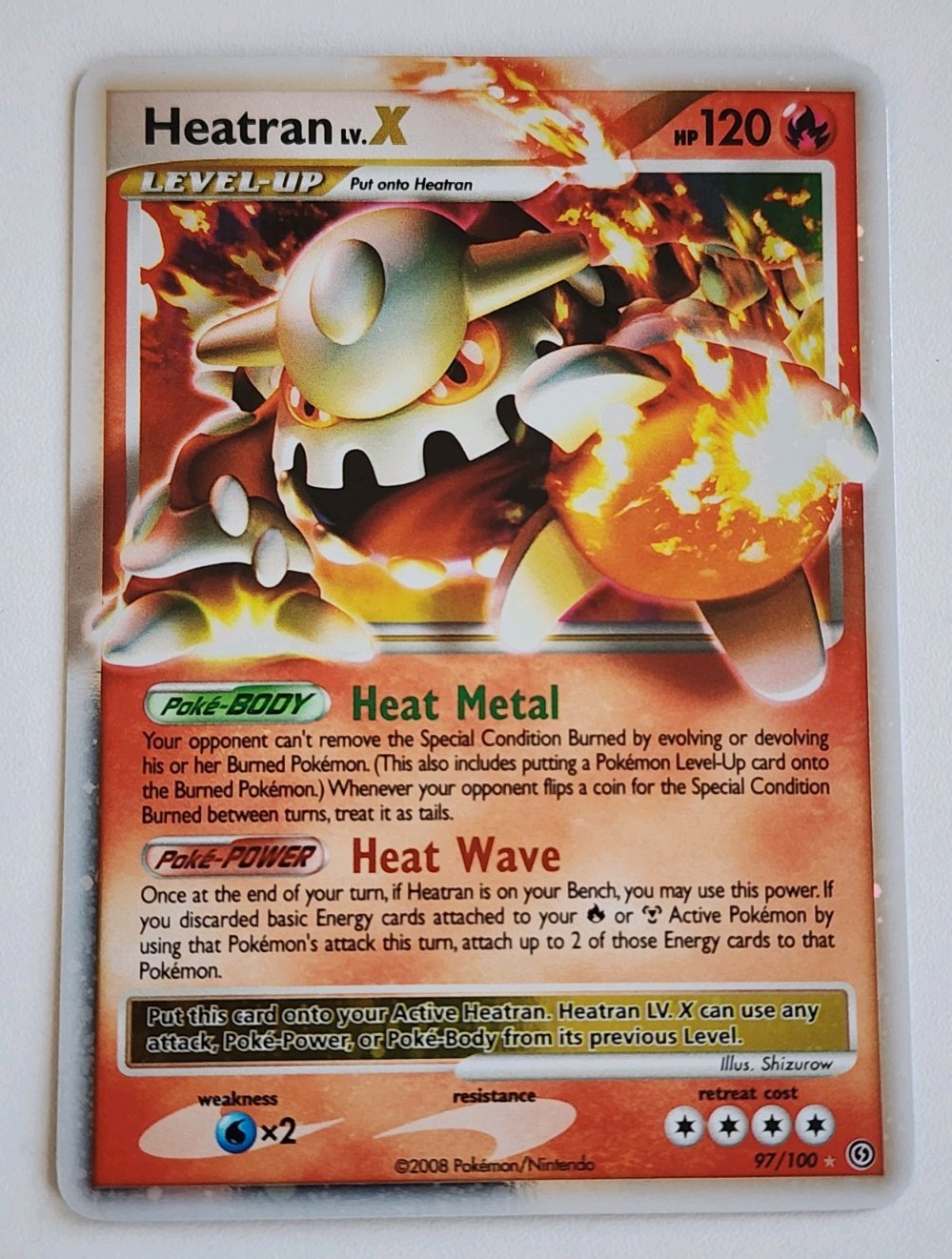 Heatran Lv. X Holo Foil Stormfront 97/100 Near Mint