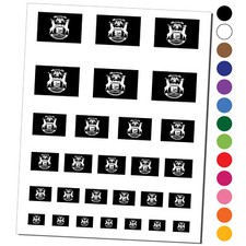 Michigan State Flag Temporary Tattoo Water Resistant Set