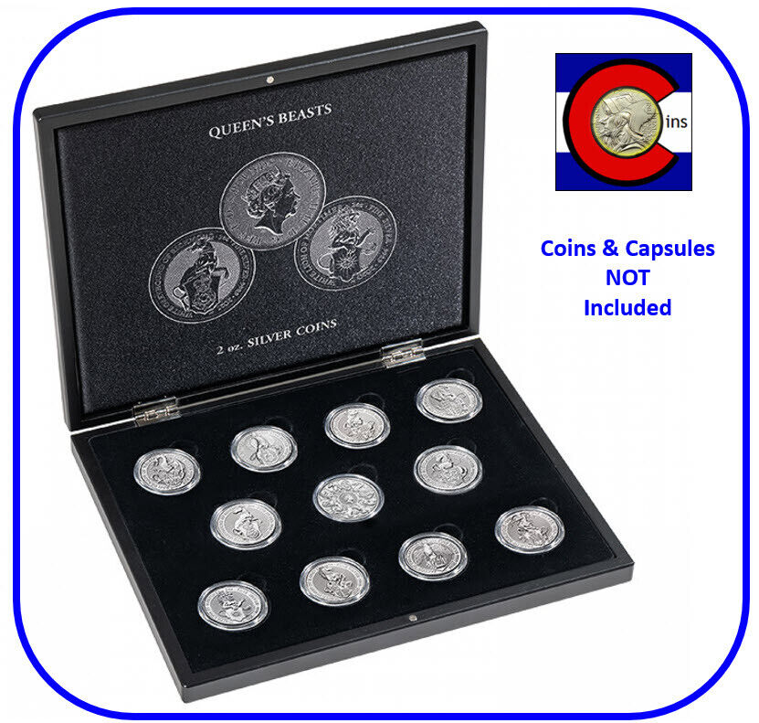 Queen's Beast Set - Presentation Display Case Box for 11 2 oz Silver Coins