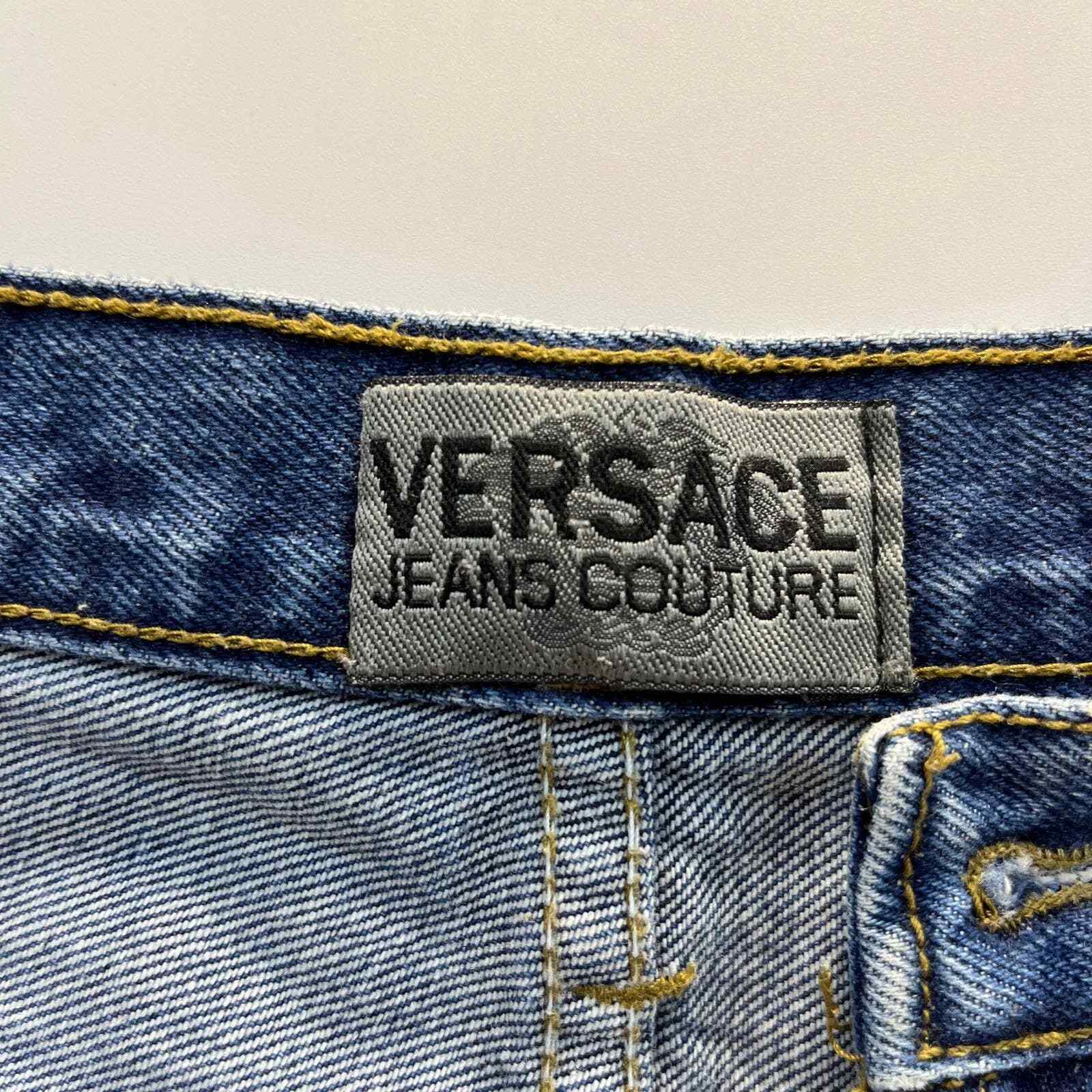 Vtg Versace jeans couture straight leg skinny jea… - image 4