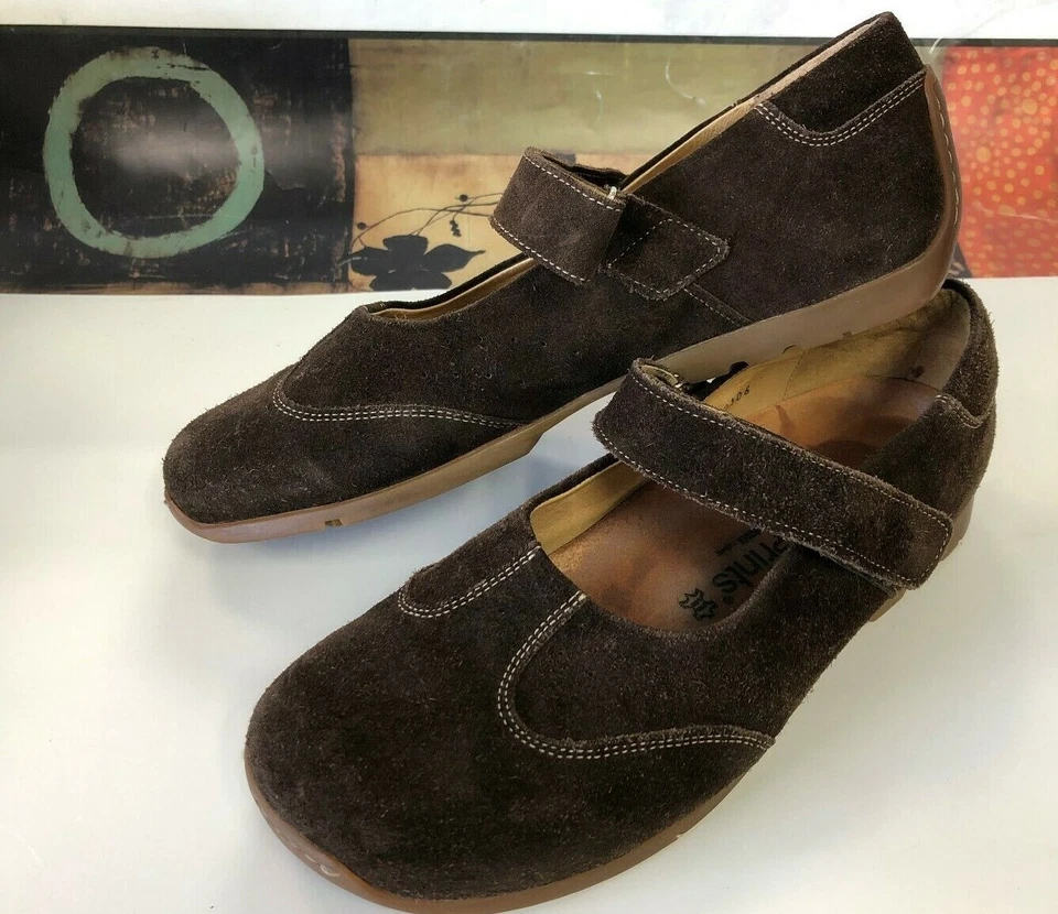 Zapato de gamuza Footprints Pittsburg Mary Janes Mocha para mujer EE. UU. 11 (AA-B)/GUC Foto 4 de 4
