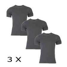 3 X  Men BIG SIZES Grey Thermal Vest Short Sleeve T-Shirt (PACK OF 3 )2XL TO 6XL