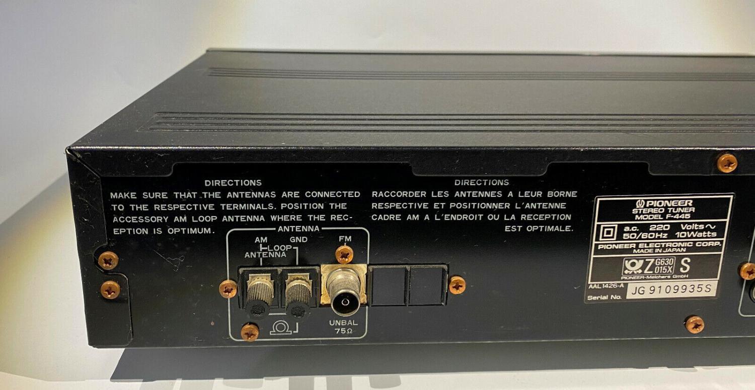 PIONEER F445 FM AM Digital Tuner Radio Empfang Audio HiFi Baustein