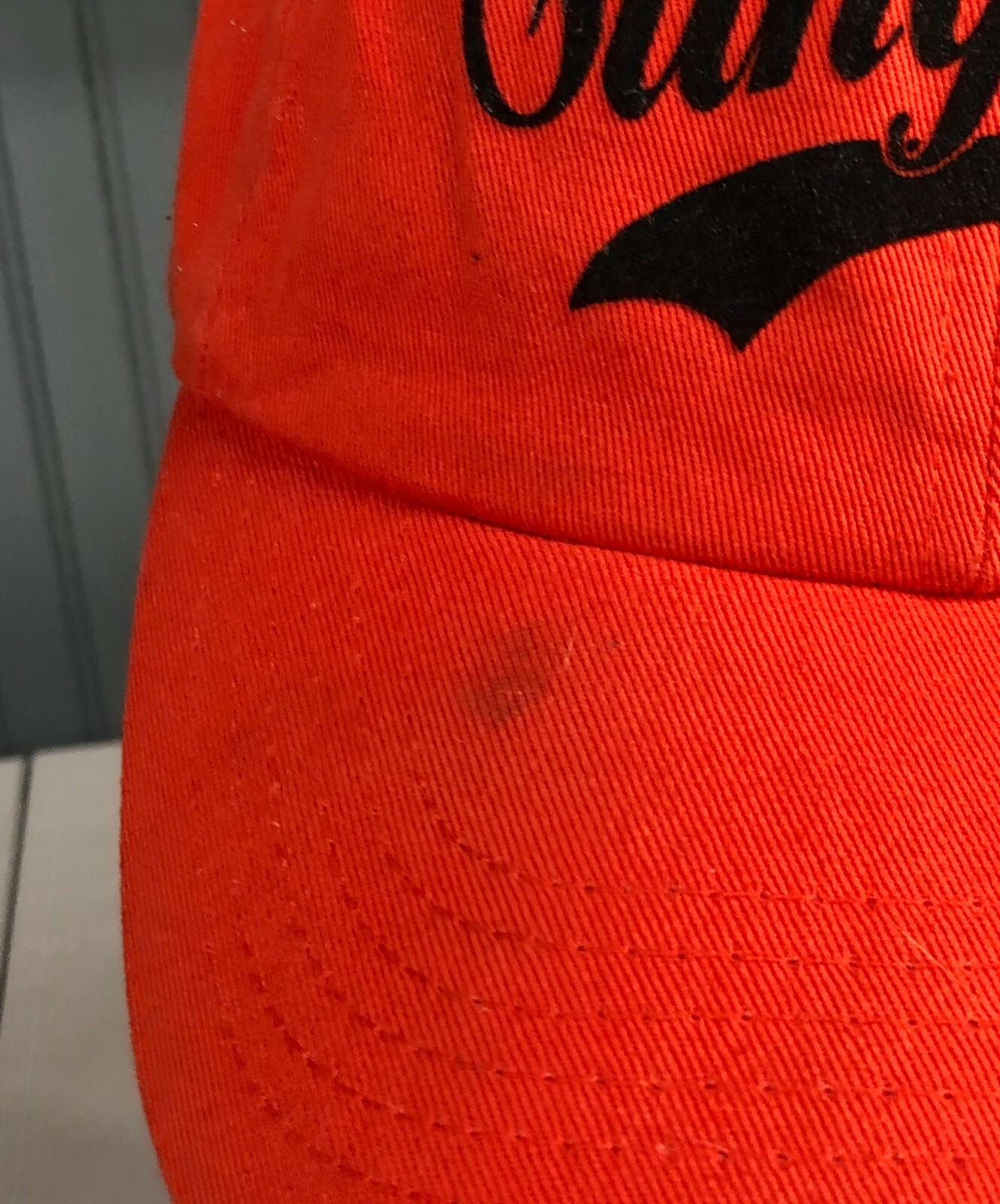 Stingrays Script Orange Strapback Baseball Cap Hat - image 2