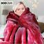 thumbnail 1 - Laura Hill ~ 800 GSM Large Faux Mink Blanket - Wine Red - Brand New!!