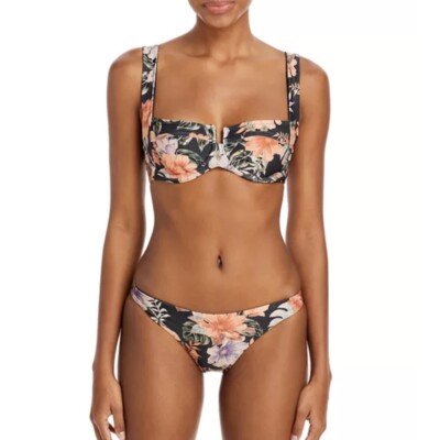 New L*Space Camellia Floral Bikini Top Size XS