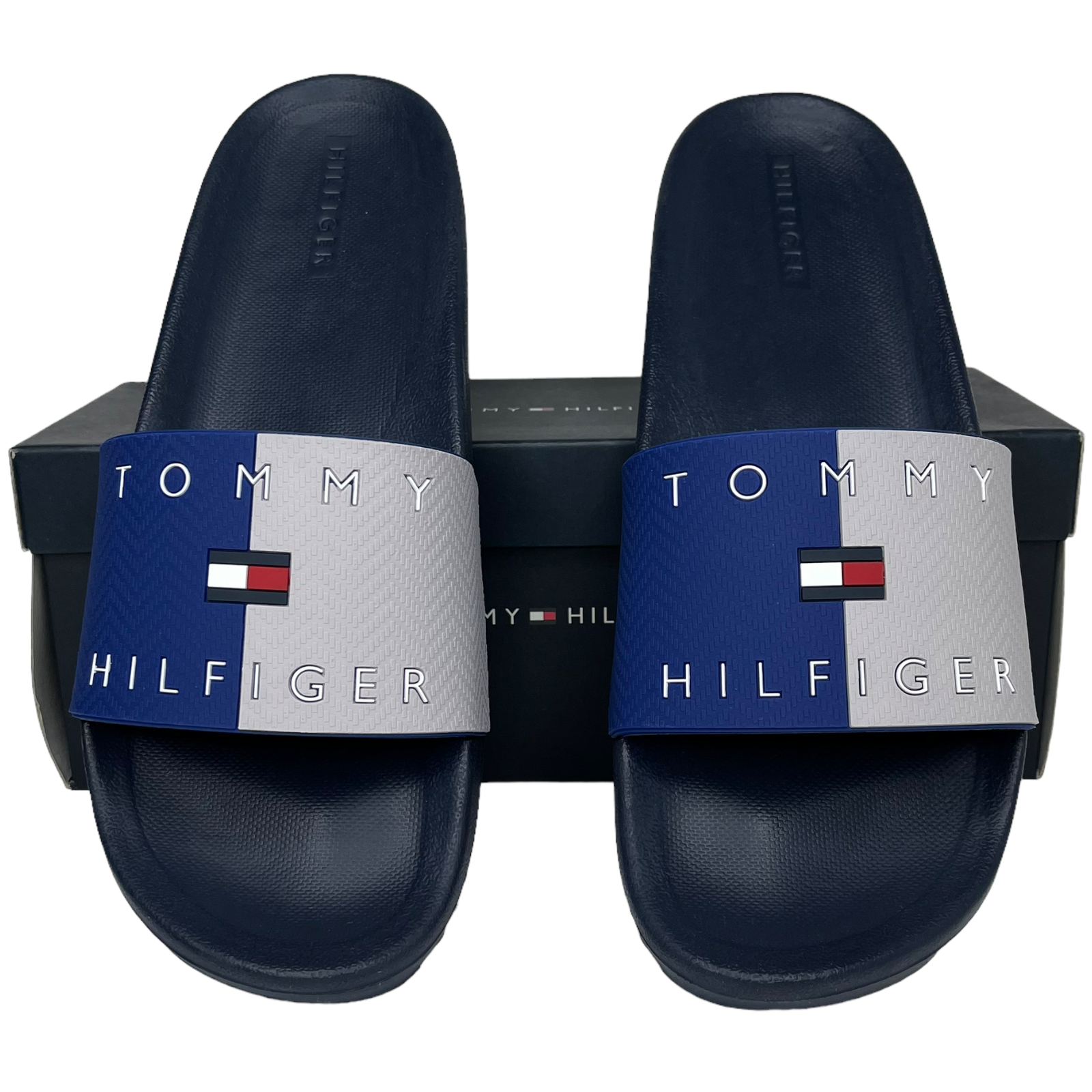 Tommy Hilfiger Mens Ranel Pool Sandals Size 11-12 Blue Multicolor Slip on  Style | eBay