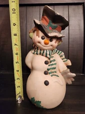 Snowman Frosty Vintage Ceramic Mold 11” Byron Molds