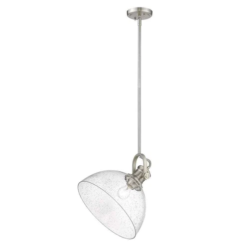 Golden Lighting Hines 1-Light Pewter Pendant  Seeded Glass - Picture 4 of 6
