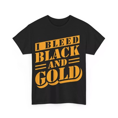 I Bleed Black and Gold IOWA Unisex Cotton T-Shirt