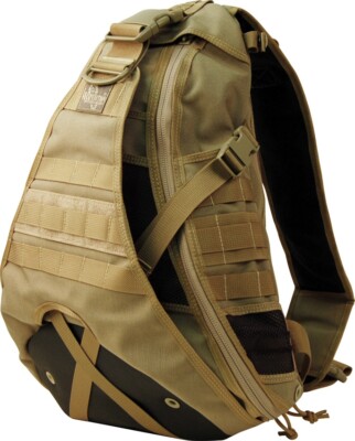 Maxpedition Monsoon GearSlinger Kakhi Large Single Shoulder Accessory Pockets