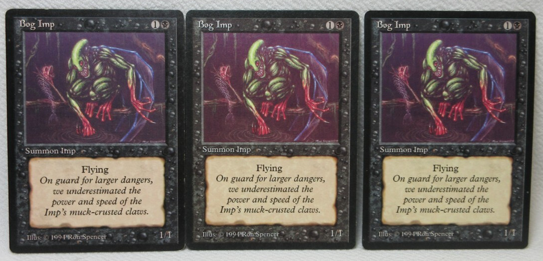 BOG IMP  X3 MAGIC THE GATHERING THE DARK 1994 VINTAGE MTG CARD #417