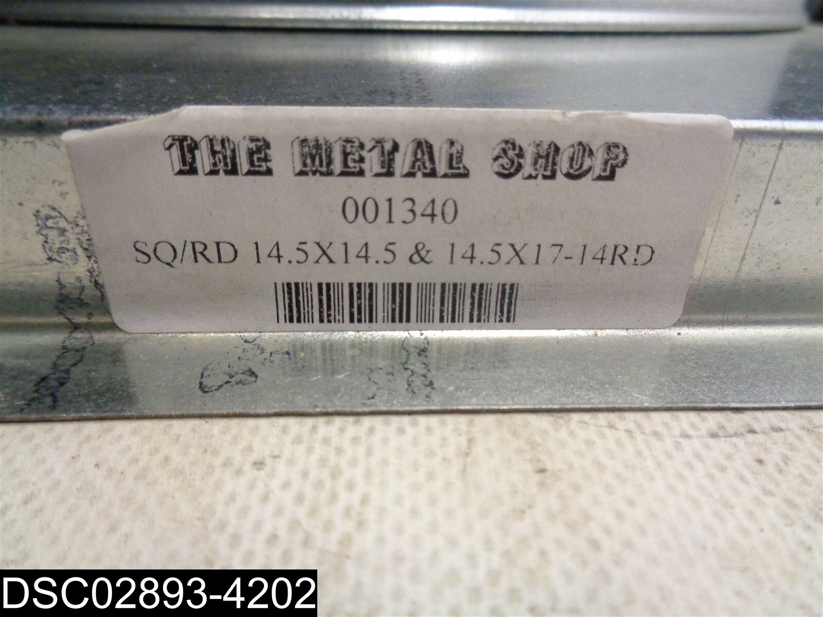 001340 The Metal Shop Square to Round Package Unit Adapter 14-1/2"x14-1/2"to14"