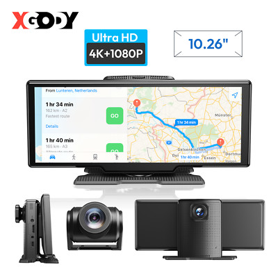 4K Smart Multimedia Bluetooth Wireless Carplay Android Auto Dashcam 10,26 Zoll