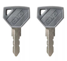 2 Pcs Ignition Keys 198360-52160 for Yanmar Excavator Grader Dozer John Deere