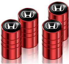 Honda Civic Accord CR-V HR-V Odessey Red Tire Tyre Valve Caps - (Fits: Honda) B