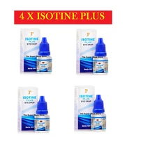4 x ISOTINE PLUS 10ml Eye Drops