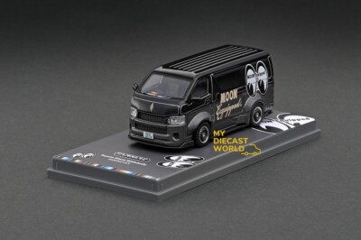 TARMAC WORKS HOBBY T64-038-ME2 TOYOTA HIACE WIDEBODY VAN MOONEYE'S