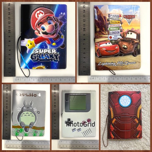 Pokémon Totoro Mario Cars Marvel Passport Travel Holder Cover with Plastic Band - Picture 2 of 14