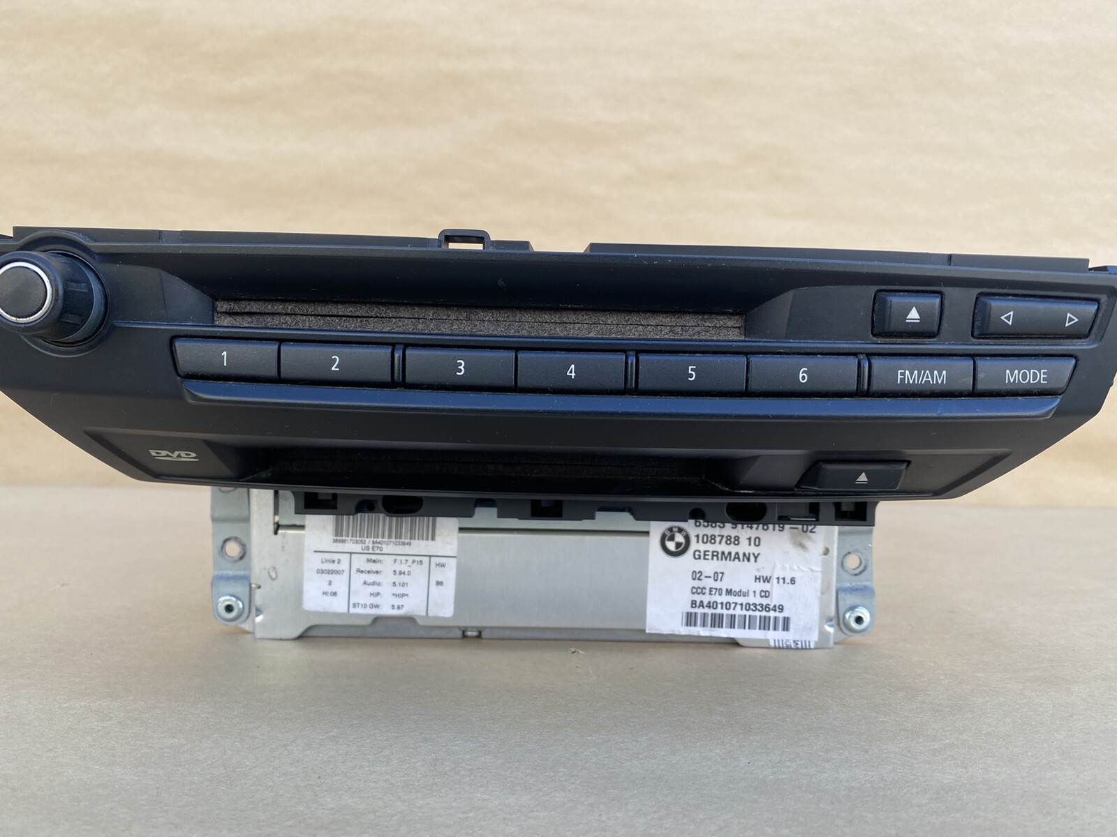 BMW E70 E71 X5 X6 OEM OEM CCC DVD NAVIGATION RADIO CD PLAYER