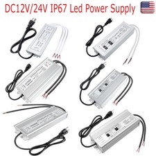 IP67 LED Power Supply DC12V 24V Transformer Driver Outdoor Adapter for LED Light