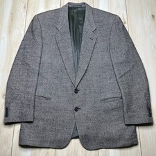 Givenchy Monsieur Mens Gray Long Sleeve Two Button Style Tweed Blazer Size 42