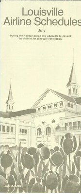 Airline Timetables - Louisville Kentucky Airport - 07/85 05/86 06/87 - Set of 3