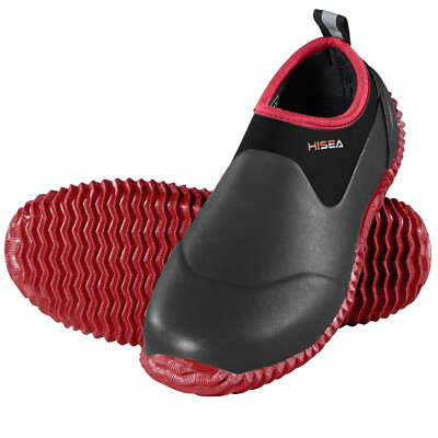 HISEA Unisex Rain Boots Low Top Neoprene Waterproof Slip-On Garden Working Shoes