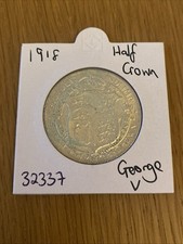 1918 George V Silver Half Crown Coin 0.925 silver (32337)