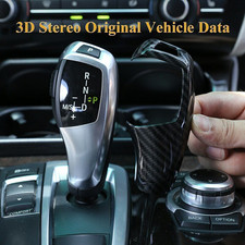 For Bmw F30 X3 X4 1-7 Series Carbon Fiber Pattern Gear Shift Knob Cover Trim Abs