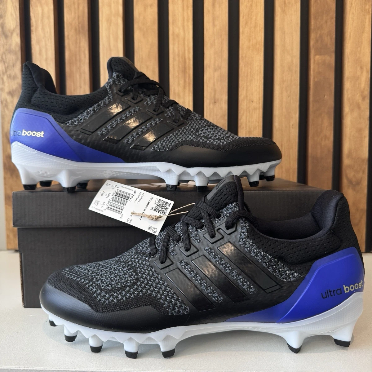 adidas Ultra Boost Football Cleats OG Black Gold JP7410 Men\'s Size 14 Adidas Ultraboost Core Black/Purple/Gold Football Cleats  main image 3