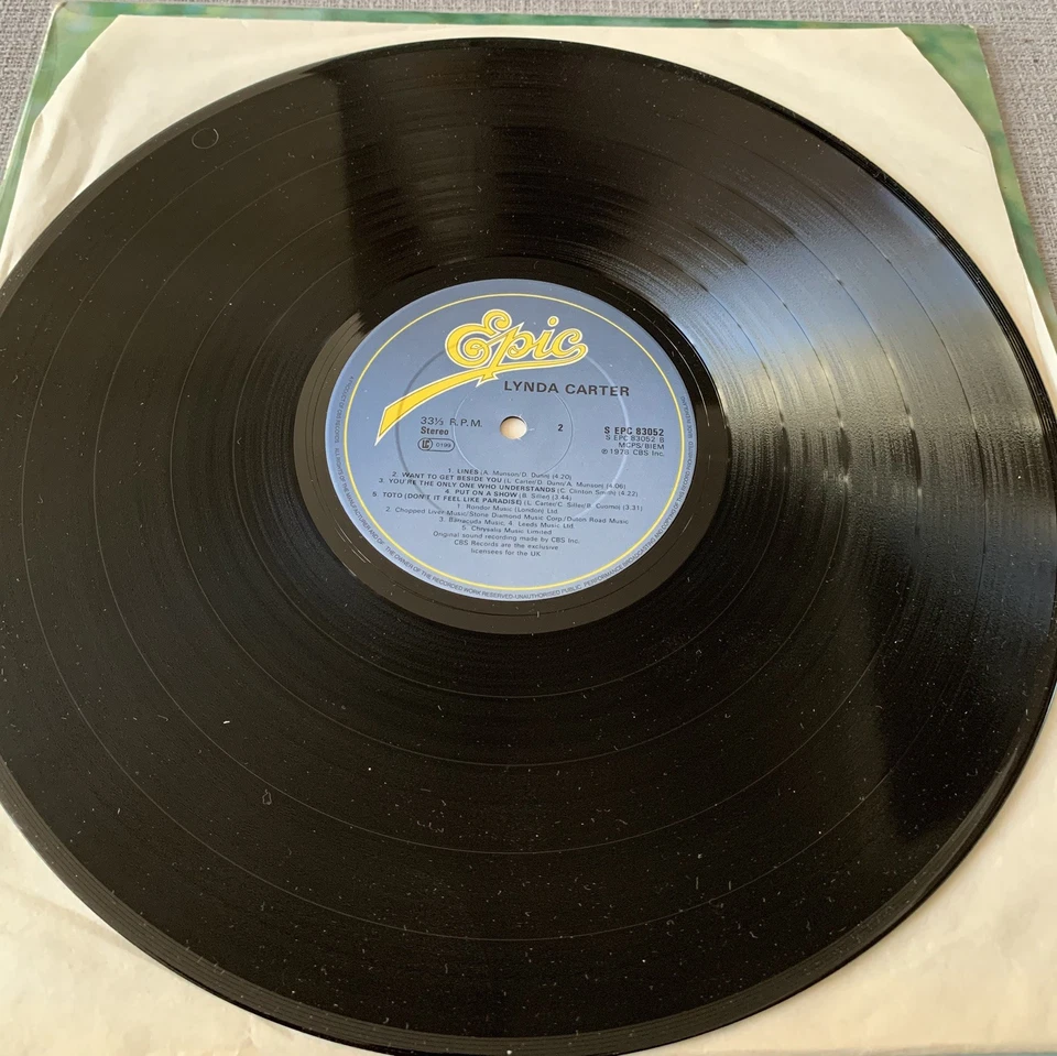 Lynda Carter - Lynda Carter UK LP Epic 1978 Soft Rock Disco *Promo Stamp*   - Image 4 of 4
