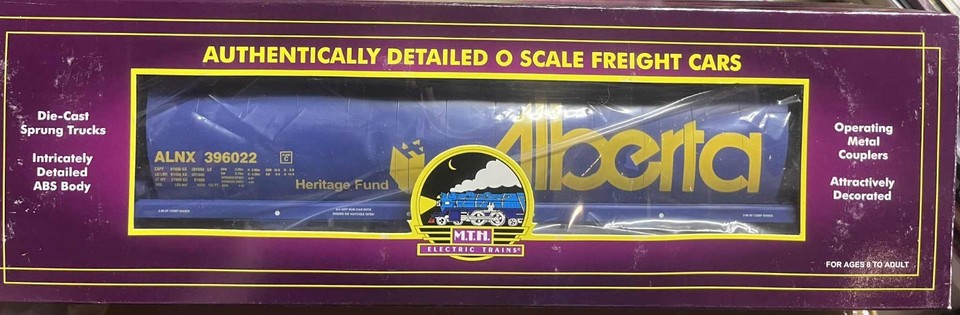 MTH #20-97598 ALBERTA #396022 CANADIAN GRAIN TRAIN 100 TON HOPPER (2 ...