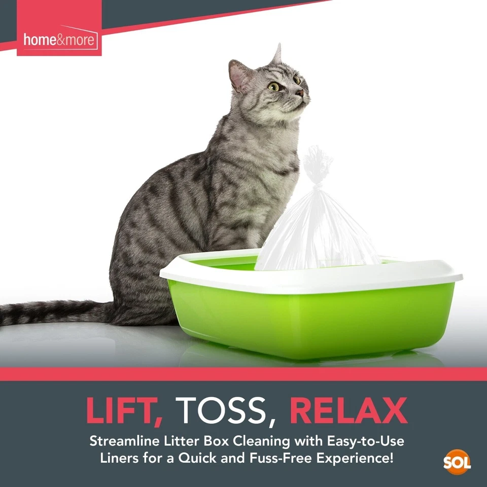 Large Cat Litter Tray Liners 56 x 70 cm Bags Pack Kitten Hygienic Disposable - Image 4 of 4