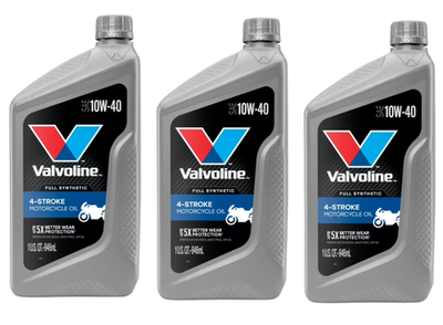 #ad 3 pack Valvoline 4 Stroke Motorcycle Full Synthetic 10W 40 Motor Oil Free Ship $26.50