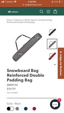 Unigear Liberty 165cm Ski  Snowboard Reinforced Double Padding Travel Bag Black