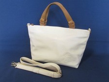  Pre-owned Kitamura Moomin Leather Handbag Shoulder Bag 2Way Beige Japan