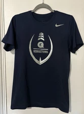 Georgetown University Nike Tee Mens S Dri-Fit Blue Hoyas Football
