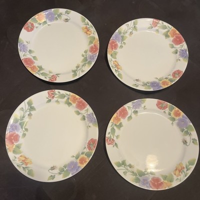 4 VINTAGE CORELLE SUMMER BLUSH DINNER PLATE  10 5/8'' WIDE EXC. COND 