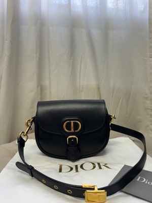 Original Dior Medium Bobby Bag - Schwarz aus Boxkalbsleder